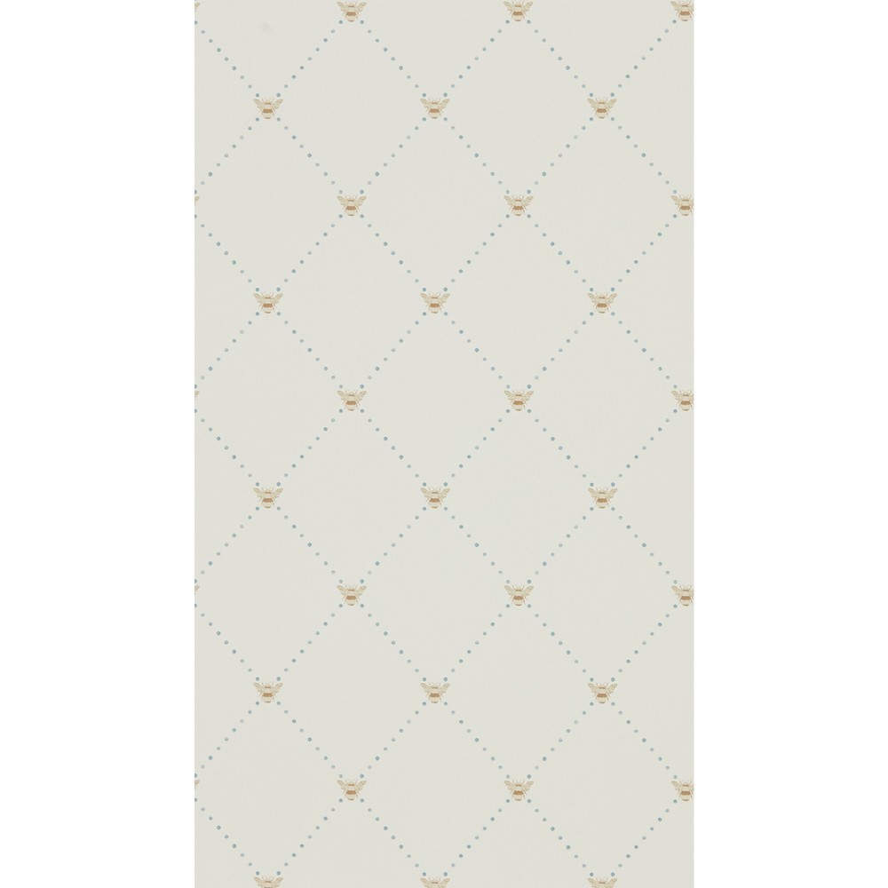 Nectar Wallpaper 216357 by Sanderson in Copper Denim blue